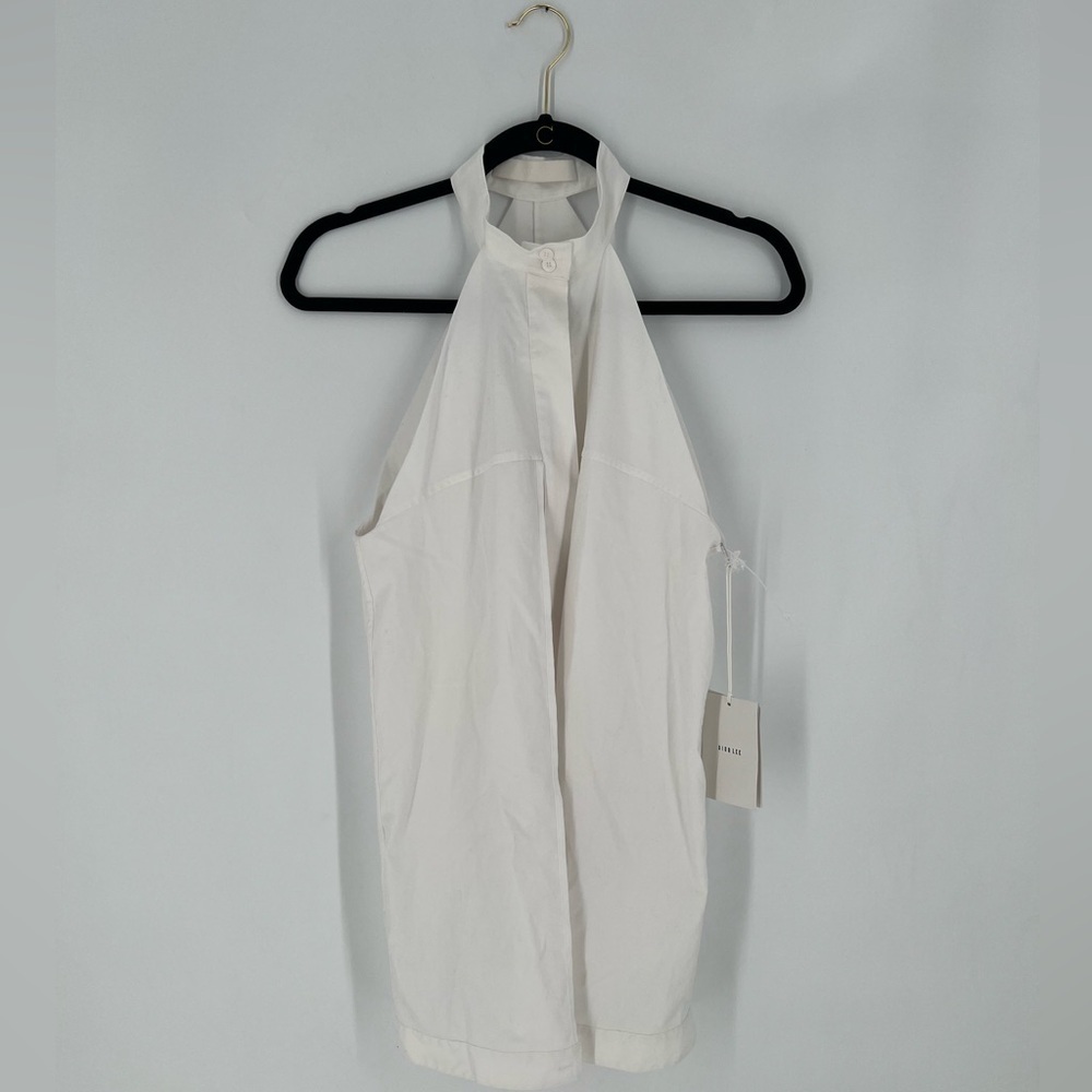 Dion Lee Sleeve Release Shirt Top Cut Out Detail Sleeve In White